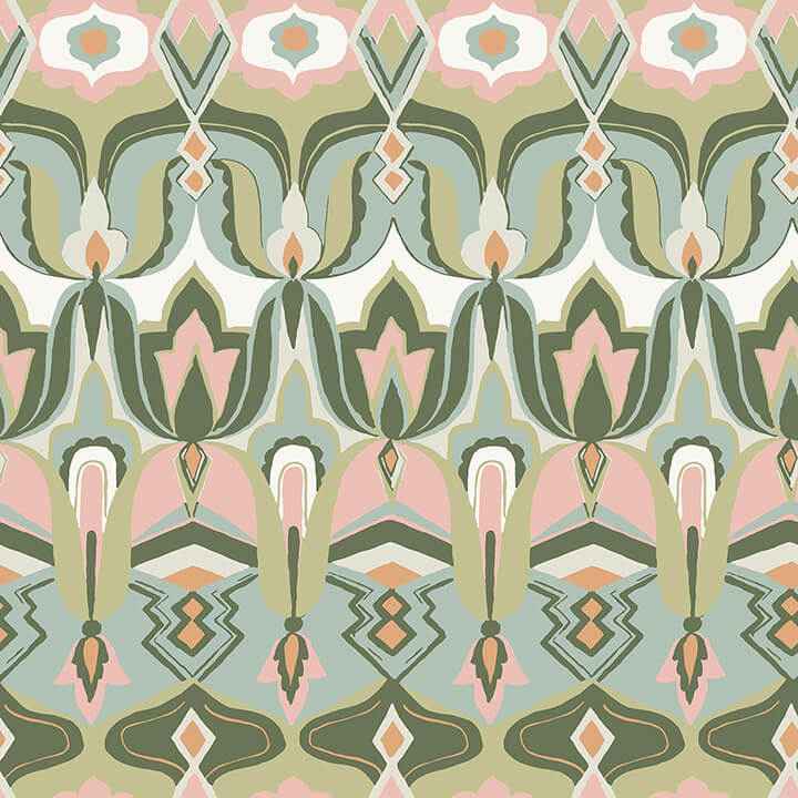 Akira Green Peel & Stick Wallpaper - York Wallcoverings - NUS6197