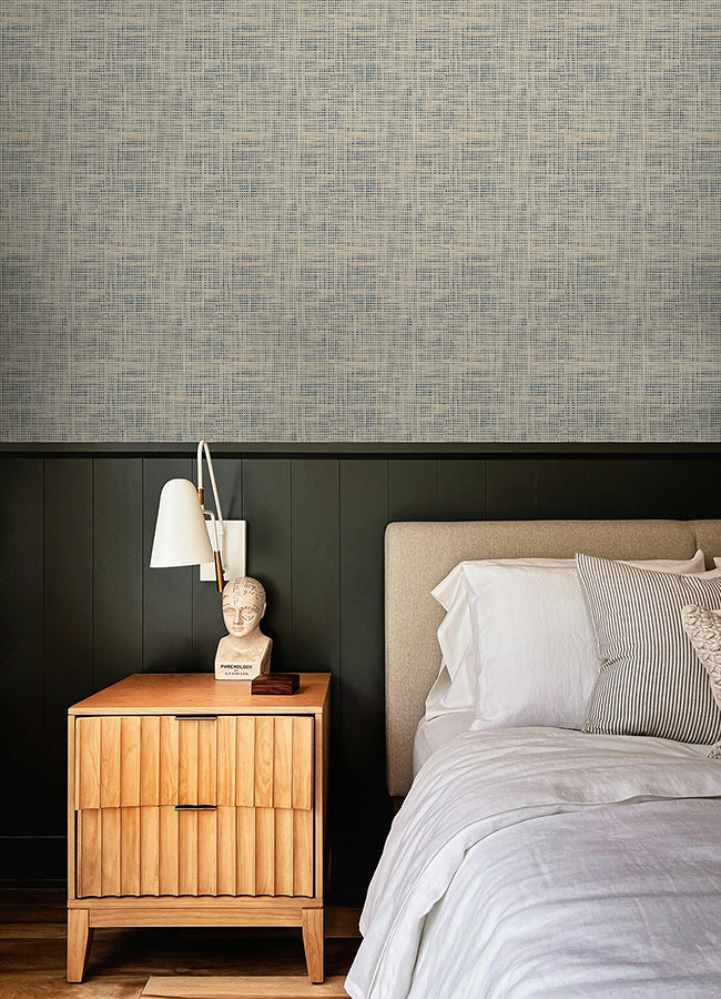 Nolan Blue Peel and Stick Wallpaper - Brewster Wallcovering