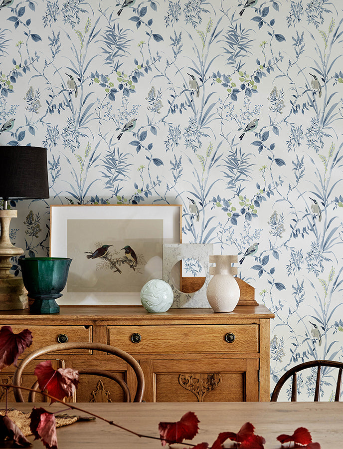 Imperial Garden Blueberry Botanical Wallpaper  | Brewster Wallcovering - The WorkRm