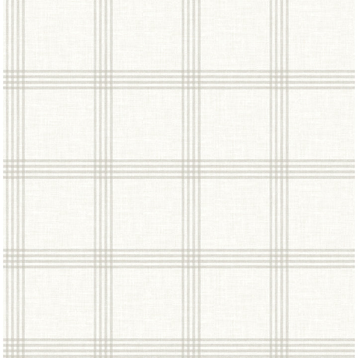 Picture of Twain Light Grey Plaid Wallpaper