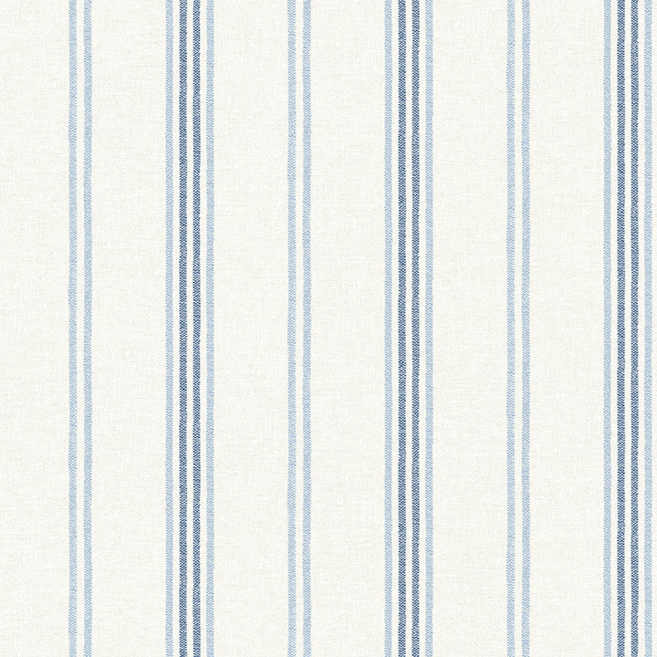 Picture of Lovage Blue Linen Stripe Wallpaper