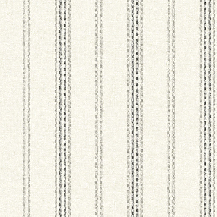 Picture of Lovage Charcoal Linen Stripe Wallpaper