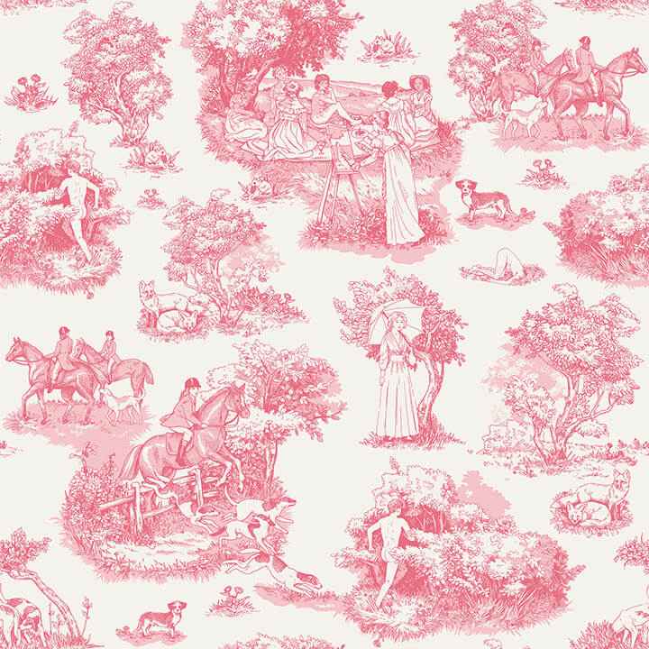 Pink the Chase Peel and Stick Wallpaper - York Wallcoverings - RAS6262 - York Wallcoverings Wallpaper
