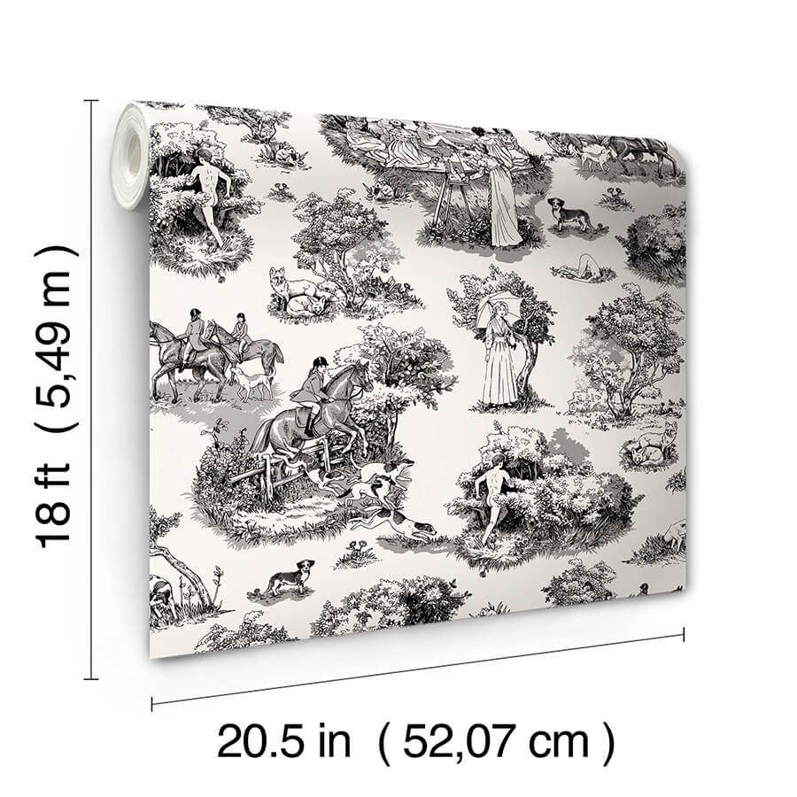 black-the-chase-peel-and-stick-wallpaper-york-wallcoverings-ras6263 - York Wallcoverings Wallpaper