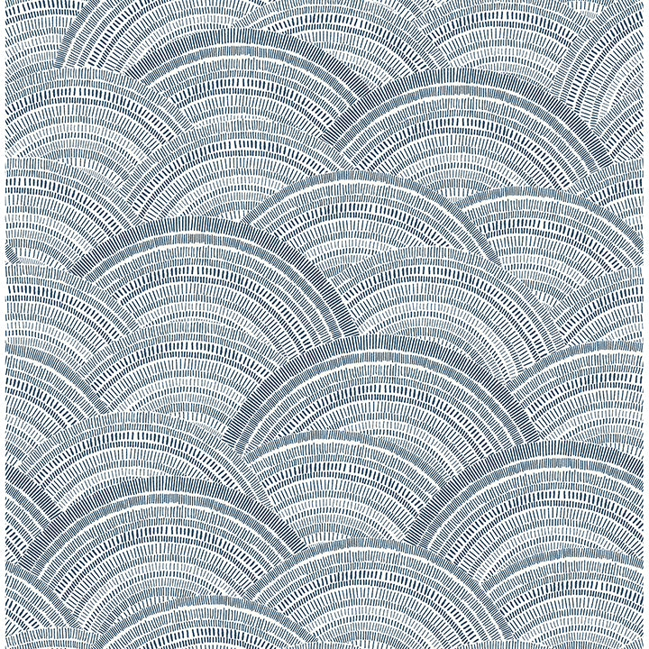 Picture of Encircle Indigo Geometric Wallpaper