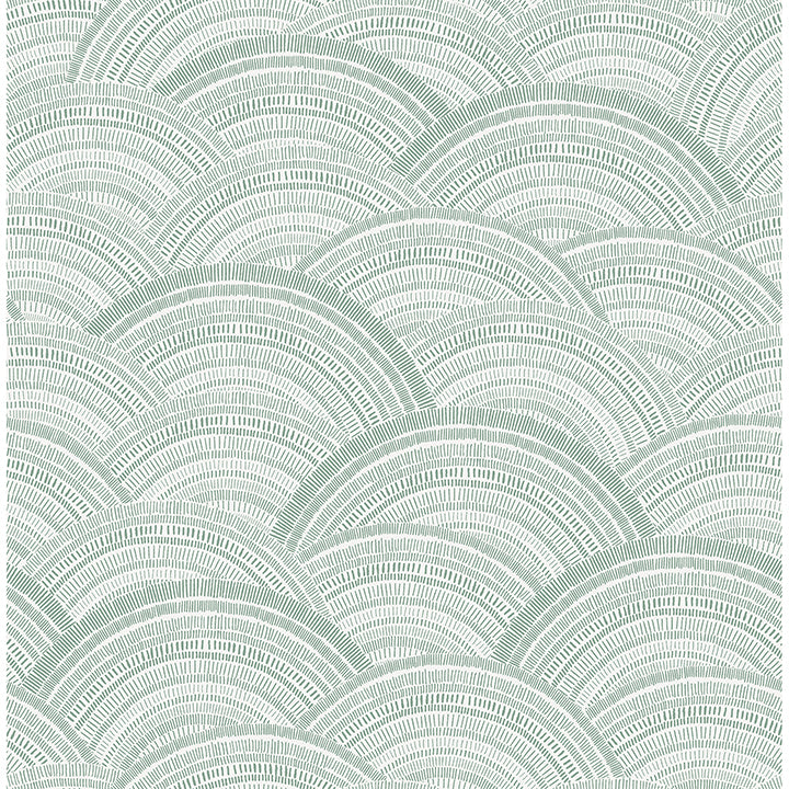 Picture of Encircle Sea Green Geometric Wallpaper