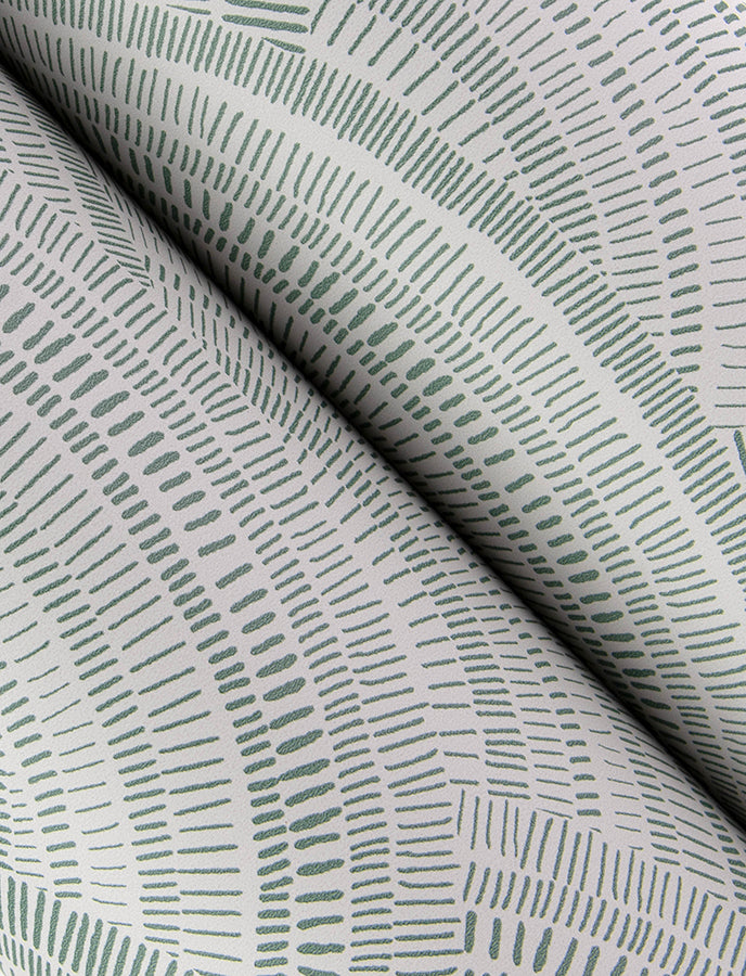 Encircle Sea Green Geometric Wallpaper - Brewster Wallcovering