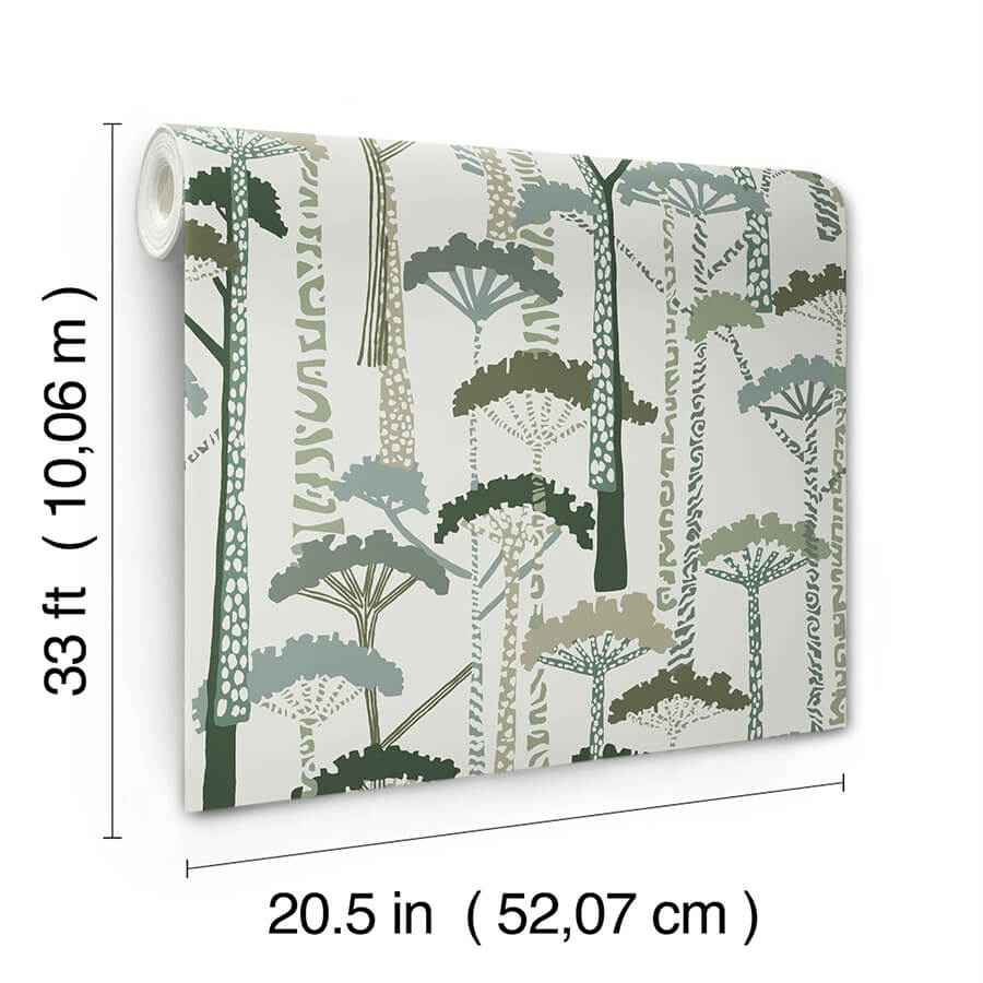 Unify Green Forest Wallpaper - York Wallcoverings - 4146-27205