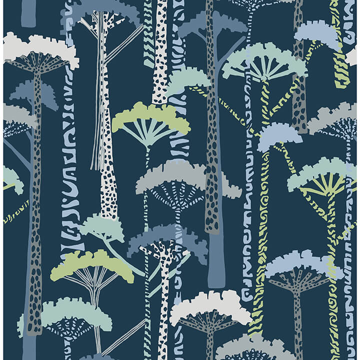unify-indigo-forest-wallpaper-york-wallcoverings-4146-27208 - York Wallcoverings Wallpaper
