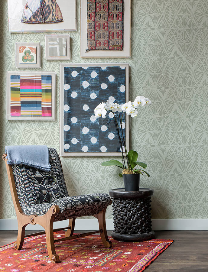 urbane-sage-diamonds-wallpaper-york-wallcoverings-4146-27209 - York Wallcoverings Wallpaper