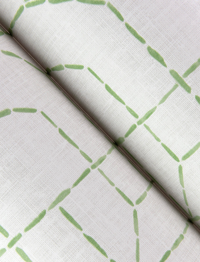 Integrity Light Green Arched Outlines Wallpaper - Brewster Wallcovering