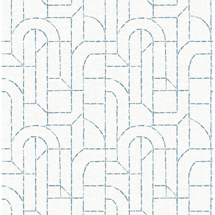 integrity-blue-arched-outlines-wallpaper-york-wallcoverings-4146-27222 - York Wallcoverings Wallpaper
