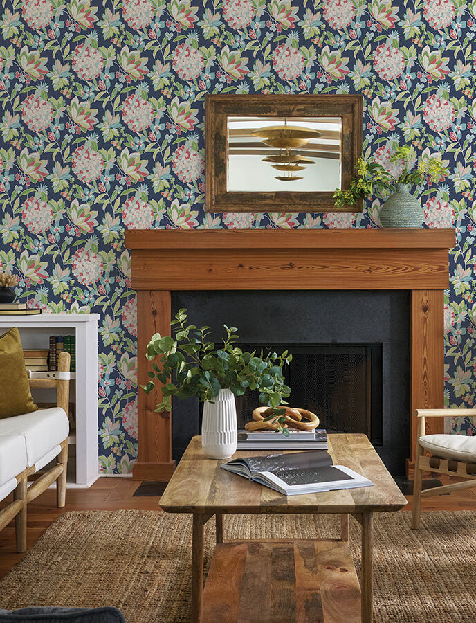 valdivian-fuchsia-floral-wallpaper-york-wallcoverings-4146-27224 - York Wallcoverings Wallpaper