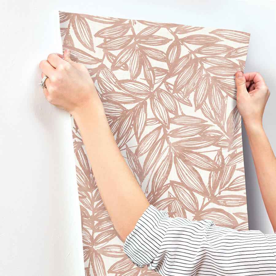 Rhythmic Coral Leaf Wallpaper - York Wallcoverings - 4146-27232 - York Wallcoverings Wallpaper