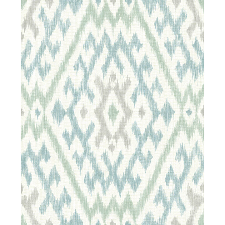 Picture of Solola Aqua Ikat Wallpaper