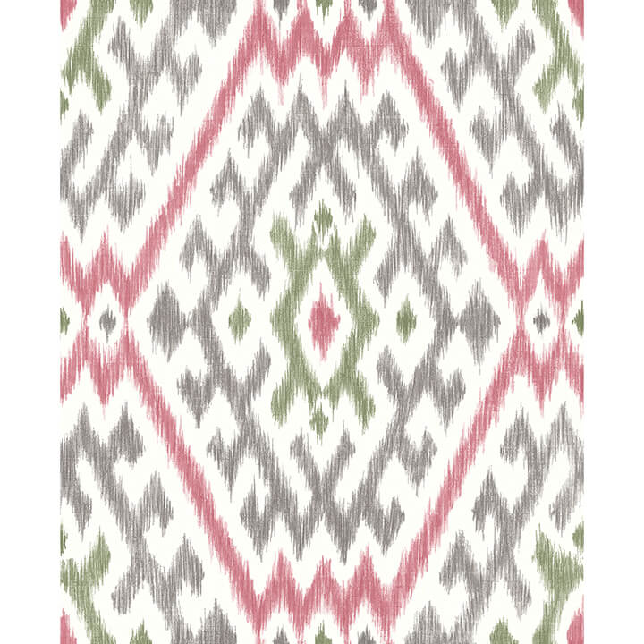 solola-fuchsia-ikat-wallpaper-york-wallcoverings-4146-27237 - York Wallcoverings Wallpaper