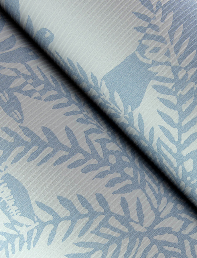 Jacaranda Light Blue Tropical Trail Wallpaper - Brewster Wallcovering