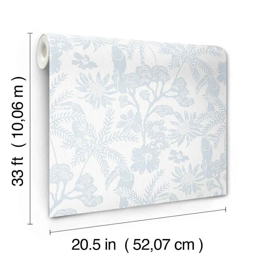 Jacaranda Light Blue Tropical Trail Wallpaper - York Wallcoverings - 4146-27245 - York Wallcoverings Wallpaper