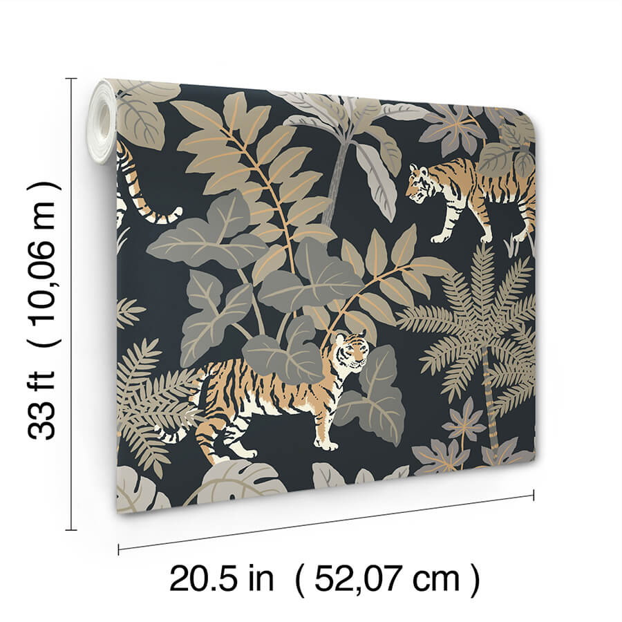 caspian-charcoal-jungle-prowl-wallpaper-york-wallcoverings-4146-27249 - York Wallcoverings Wallpaper