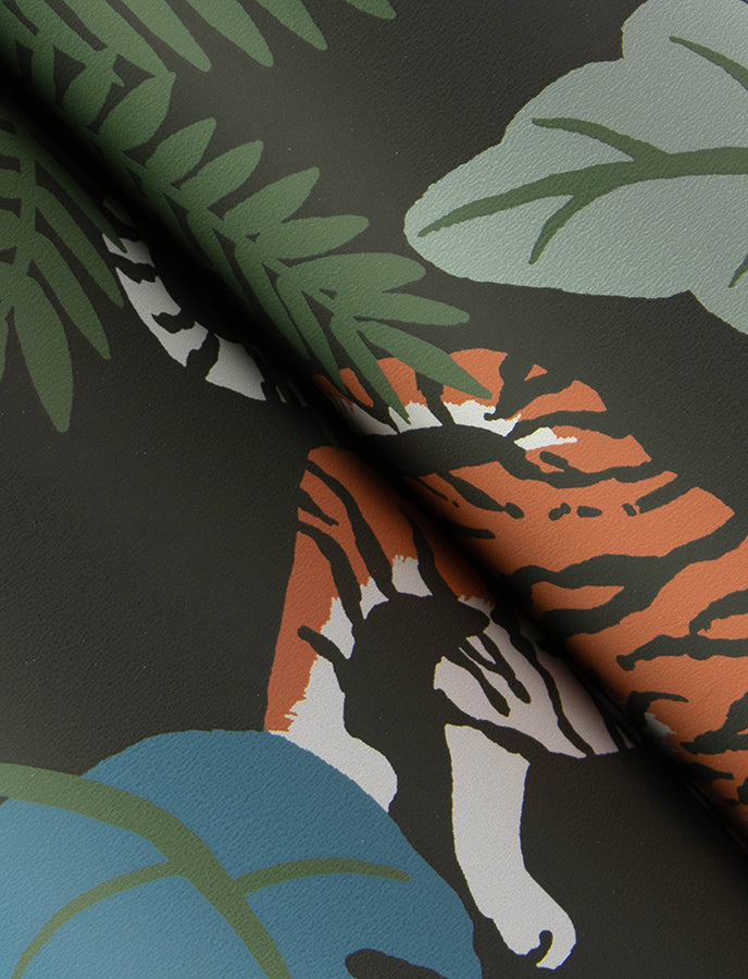 Caspian Grey Jungle Prowl Wallpaper  | Brewster Wallcovering - The WorkRm