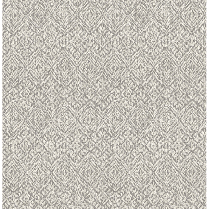 Picture of Gallivant Grey Woven Geometric Wallpaper