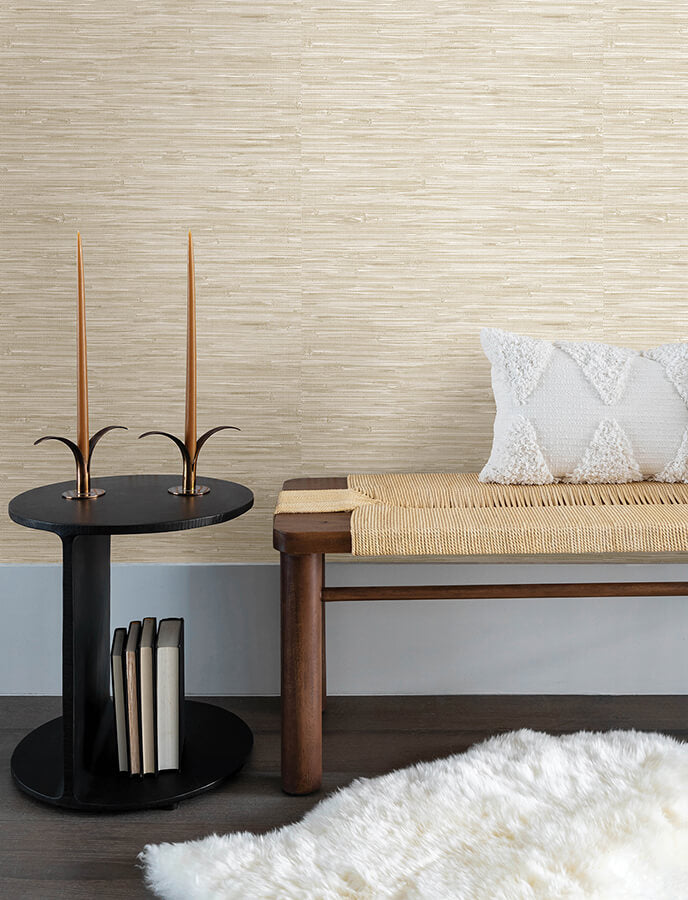 exhale-dove-woven-faux-grasscloth-wallpaper-york-wallcoverings-4146-27258 - York Wallcoverings Wallpaper