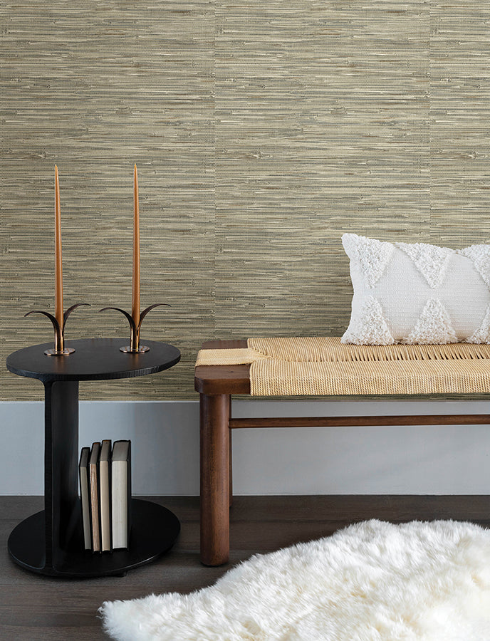 Exhale Olive Woven Faux Grasscloth Wallpaper  | Brewster Wallcovering - The WorkRm