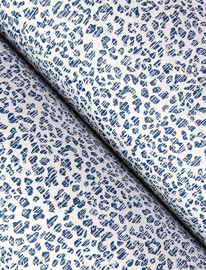 Soul Indigo Animal Print Wallpaper - Brewster Wallcovering