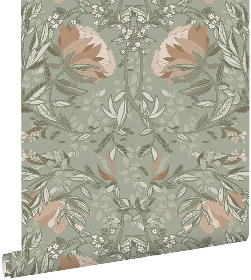 ester-sage-nouveau-blooms-wallpaper-york-wallcoverings-dd139419 - York Wallcoverings Wallpaper