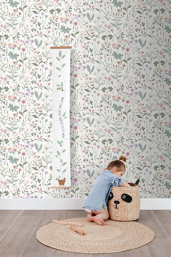 letitia-purple-summer-meadows-wallpaper-york-wallcoverings-dd139482 - York Wallcoverings Wallpaper