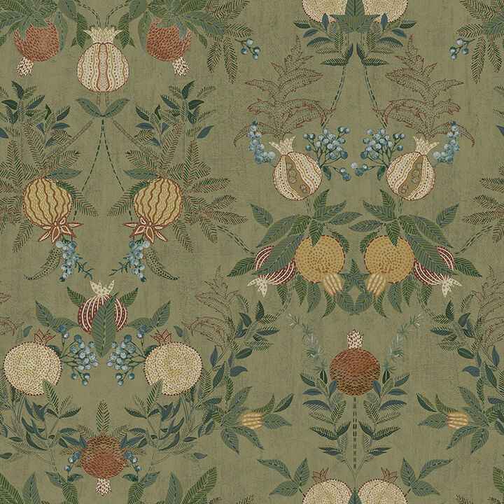 Melograno Moss Peel & Stick Wallpaper - York Wallcoverings - CJS6317