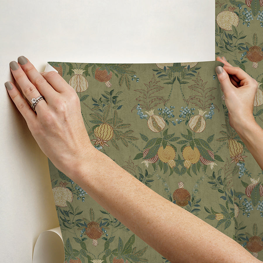 CLJ Melograno Moss Peel and Stick Wallpaper - Brewster Wallcovering