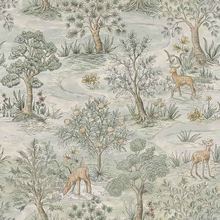 Clj Bramble Wintergreen Peel and Stick Wallpaper - York Wallcoverings - CJS6321