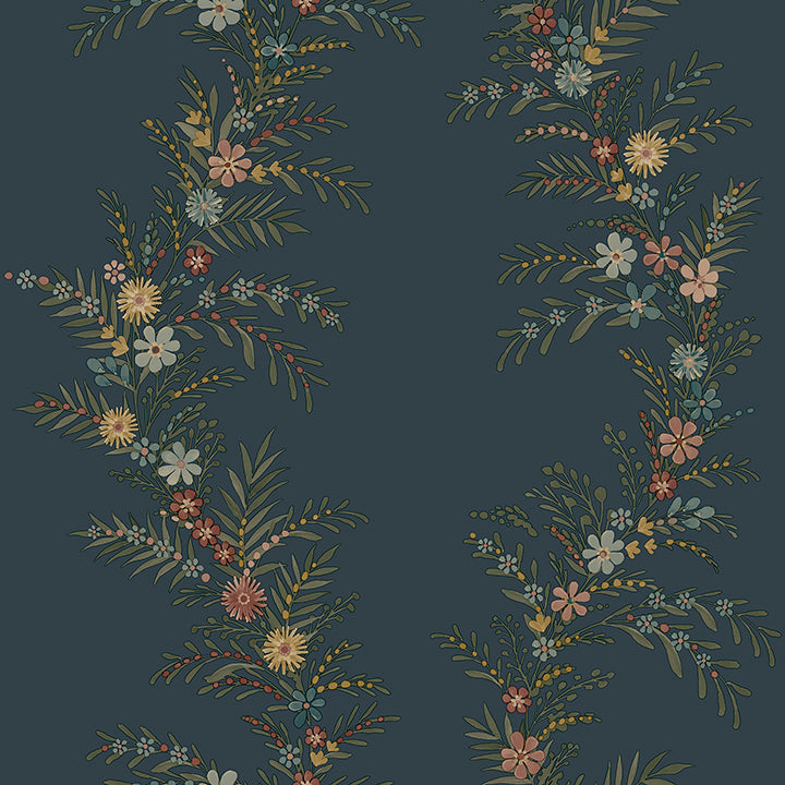 Picture of CLJ Posy Midnight Peel and Stick Wallpaper