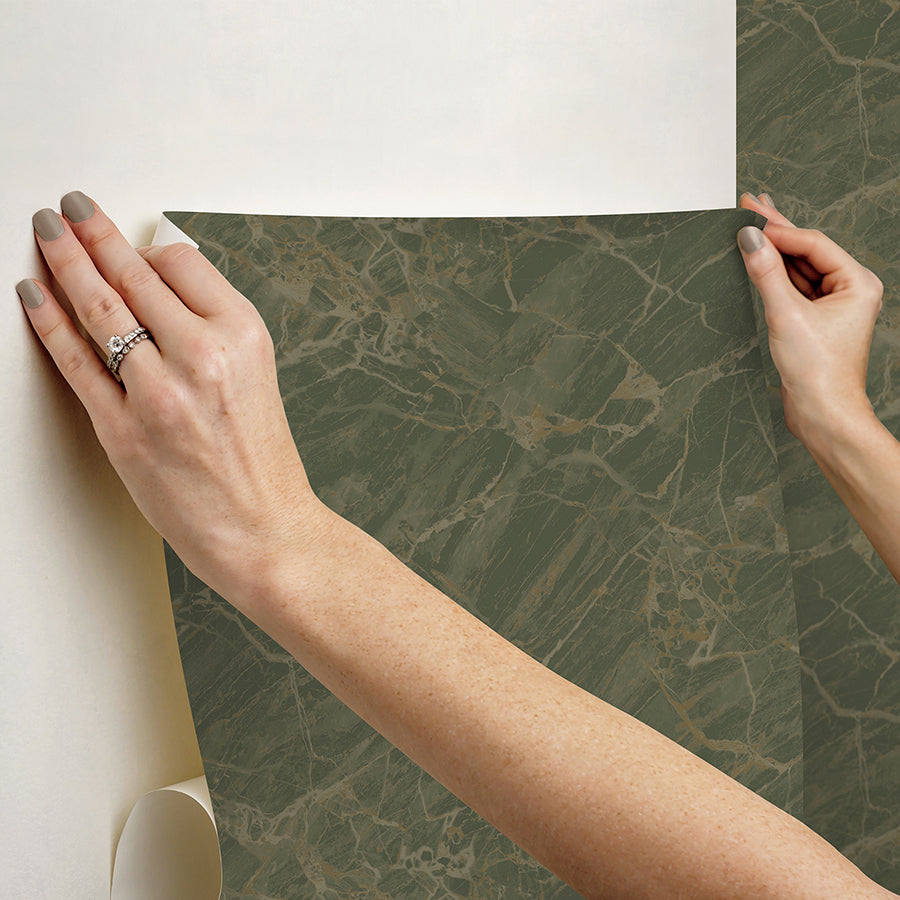 CLJ Jade Jasper Peel and Stick Wallpaper - Brewster Wallcovering