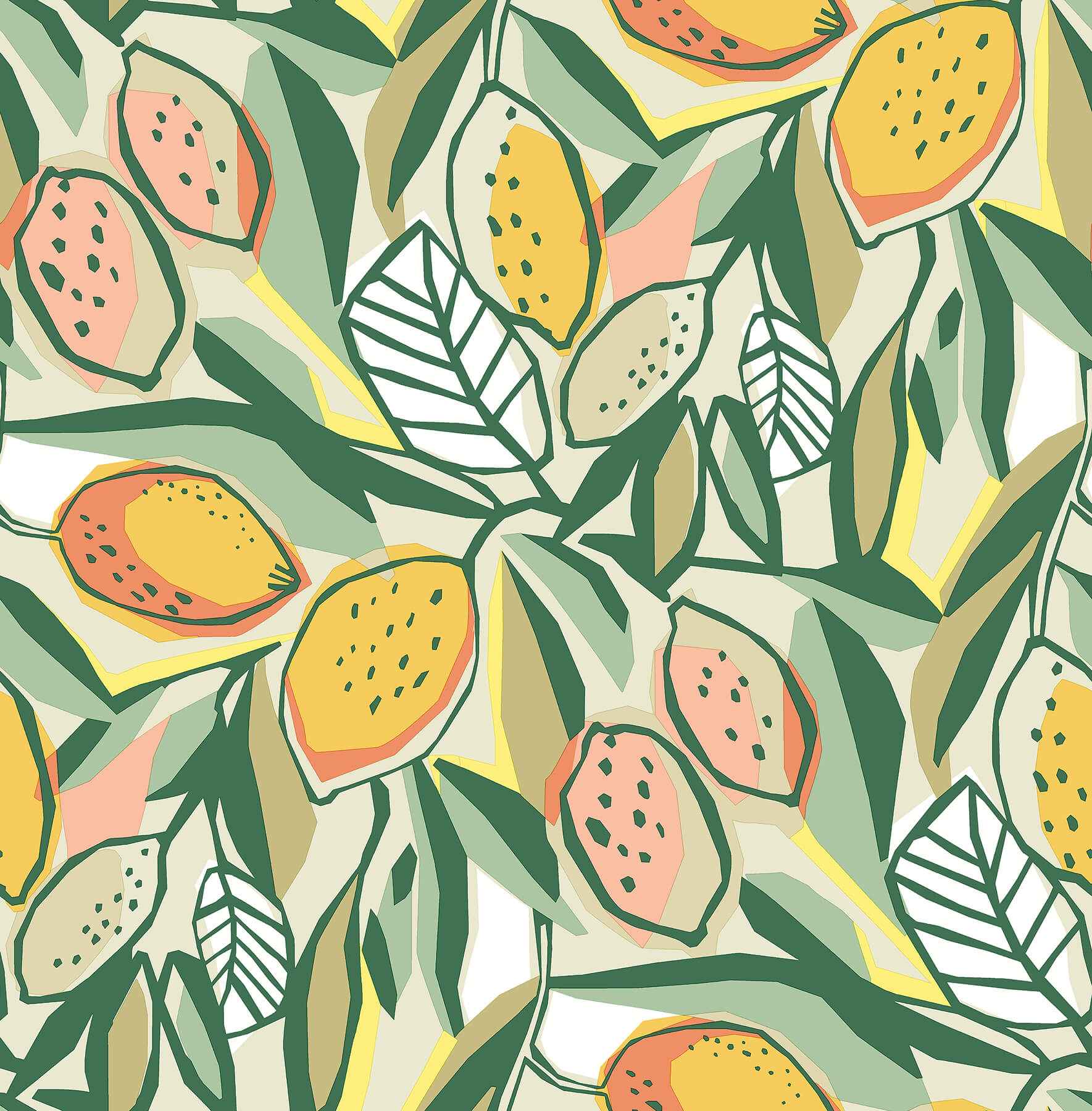 Main Squeeze Peach Peel and Stick Wallpaper - York Wallcoverings - NUS6216
