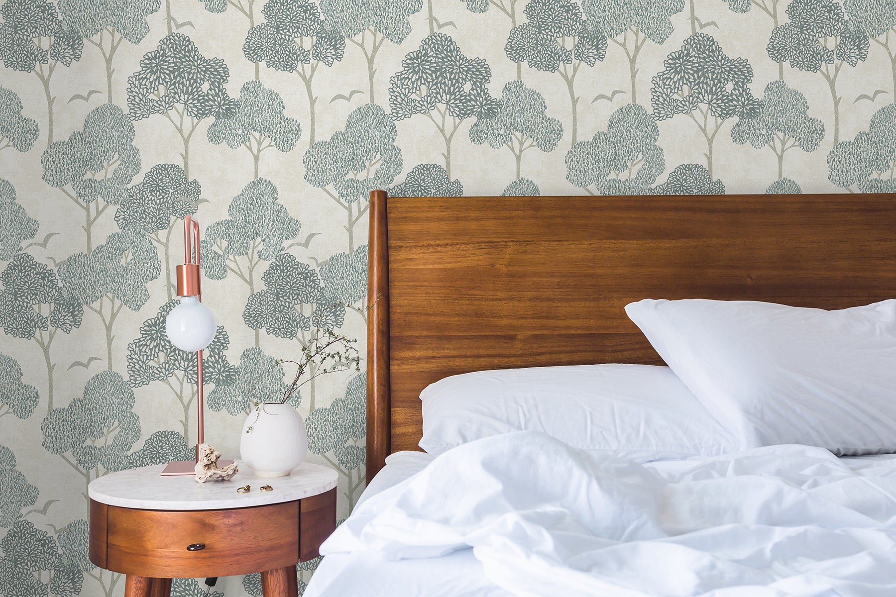 Millie Blue Peel and Stick Wallpaper - Brewster Wallcovering