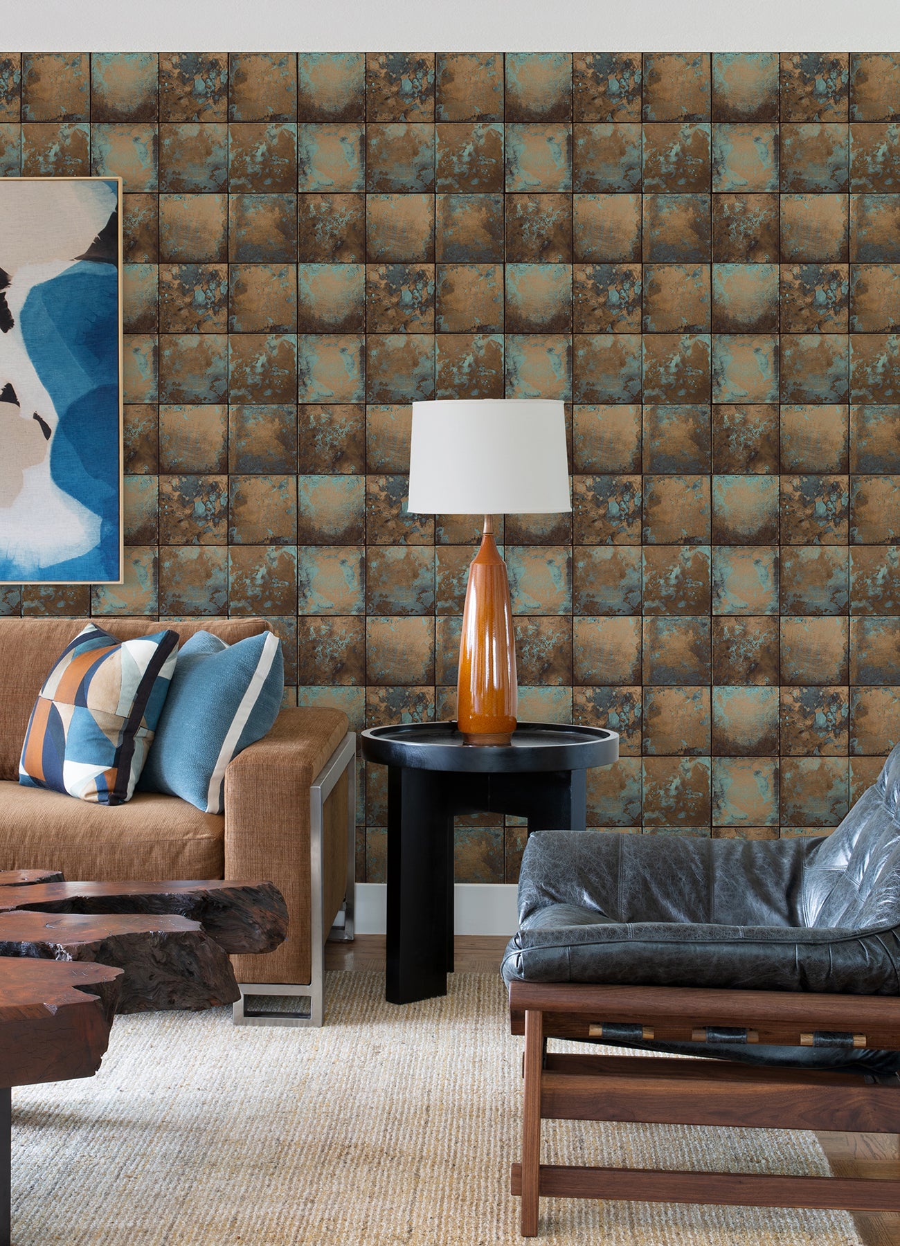 Copper Metal Sheet Peel and Stick Wallpaper - Brewster Wallcovering