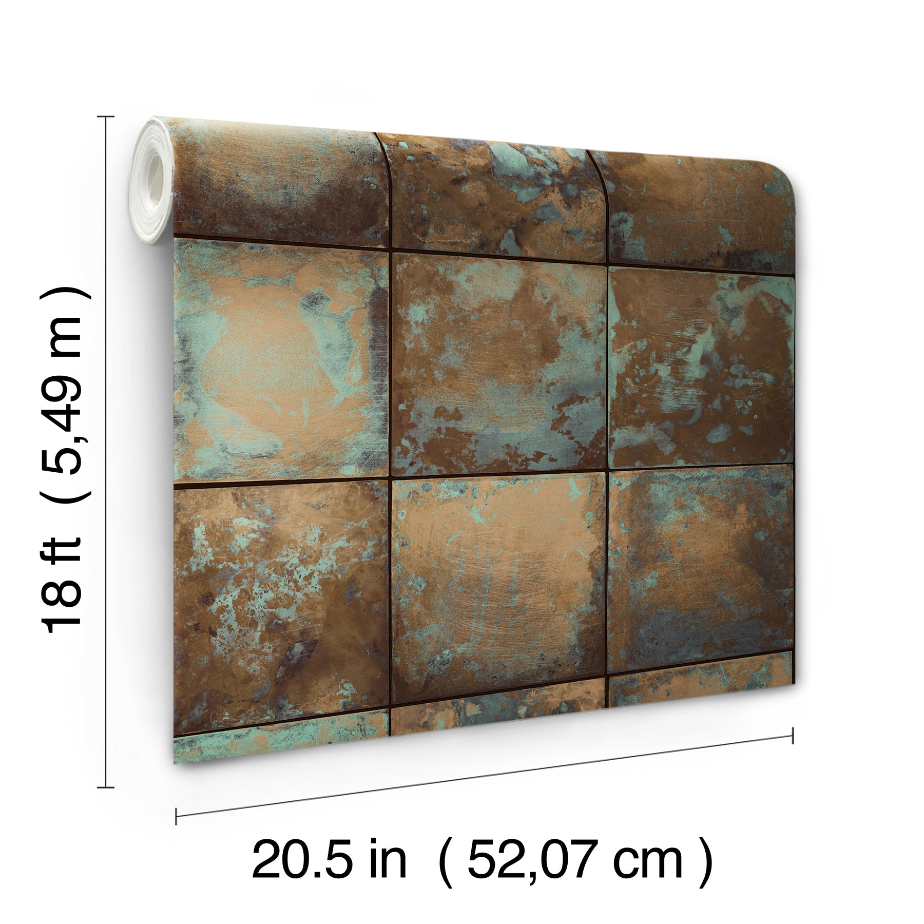 Copper Metal Sheet Peel and Stick Wallpaper - Brewster Wallcovering