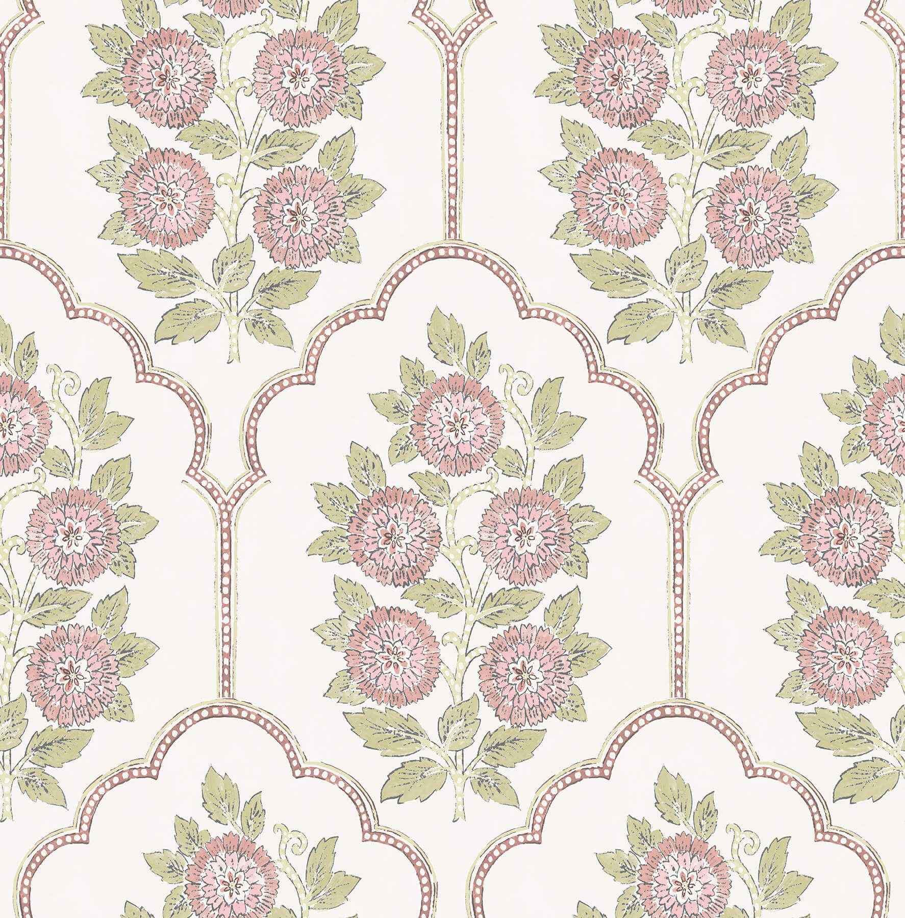 Floral Bazaar Rose Water Peel and Stick Wallpaper - York Wallcoverings - SSS6314