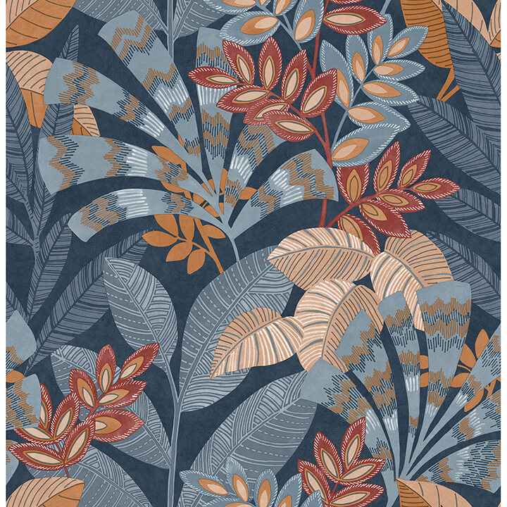 Yara Blue Peel and Stick Wallpaper - York Wallcoverings - NHS6171