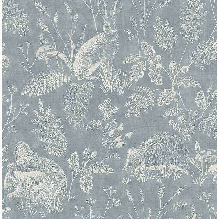 Woodland Blue Toile Wallpaper - York Wallcoverings - 4164-M1802 - York Wallcoverings Wallpaper
