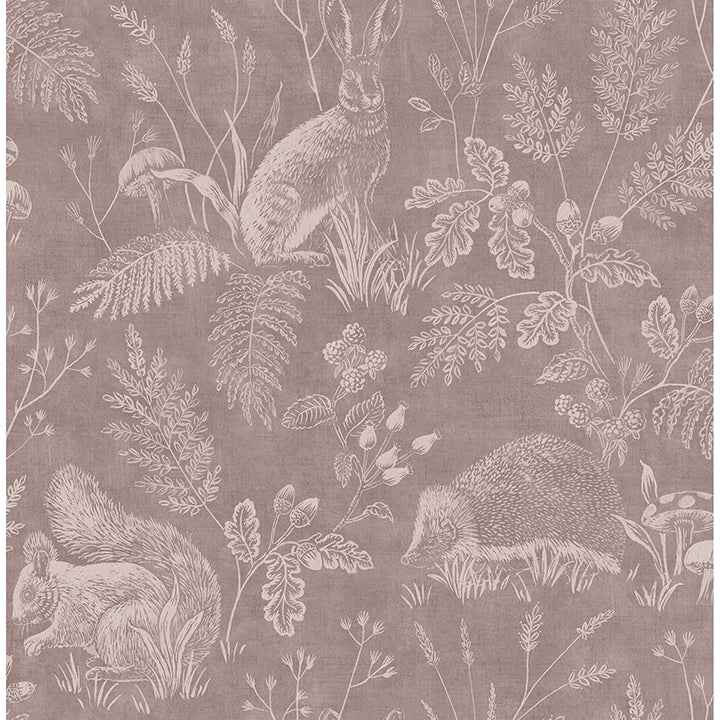 Woodland Mahogany Toile Wallpaper - York Wallcoverings - 4164-M1803 - York Wallcoverings Wallpaper
