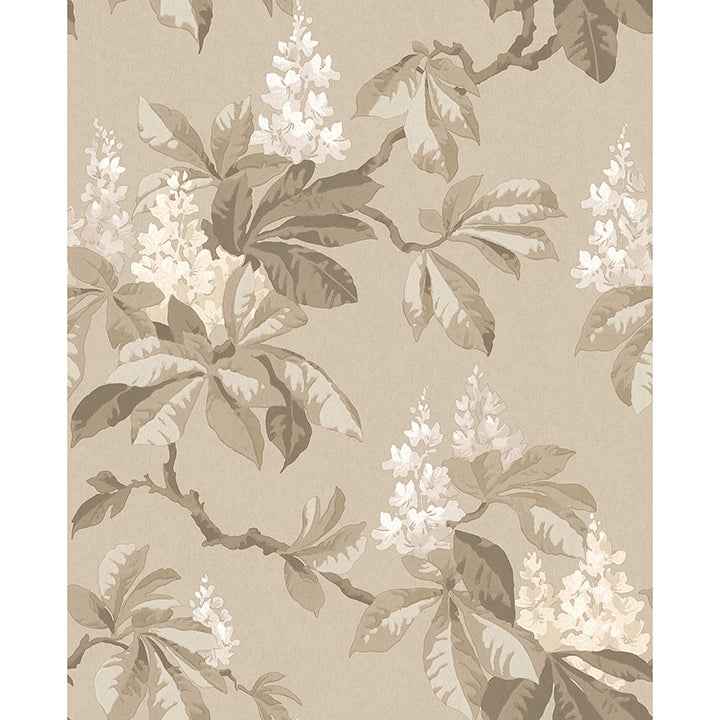 Chestnut Beige Floral Wallpaper - York Wallcoverings - 4164-M1820