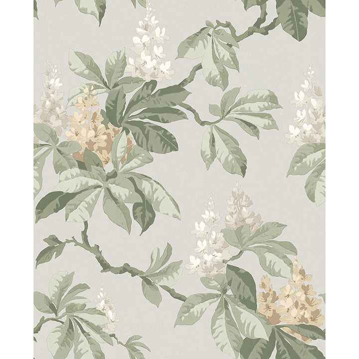 Chestnut Grey Floral Wallpaper - York Wallcoverings - 4164-M1821 - York Wallcoverings Wallpaper