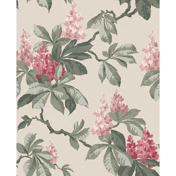 Chestnut Pink Floral Wallpaper - York Wallcoverings - 4164-M1822
