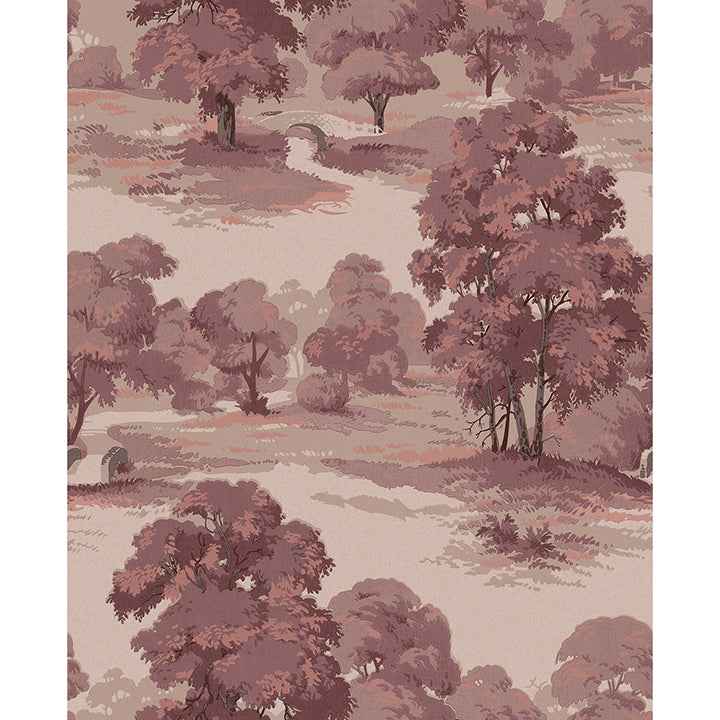 Sherwood Merlot Glade Wallpaper - York Wallcoverings - 4164-M1828