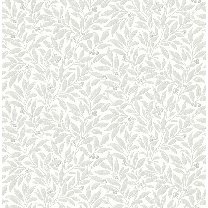 Picture of Winter Berry Light Grey Vine Wallpaper