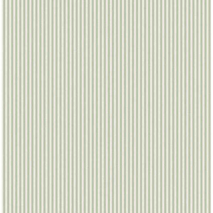 Ticking Light Green Stripe Wallpaper - York Wallcoverings - 4164-M1846