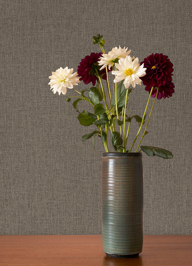 Cromie Brown Texture Wallpaper - Brewster Wallcovering